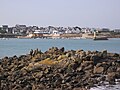 Le port de Moguériec vu de la pointe de Pen an Dour en Plougoulm