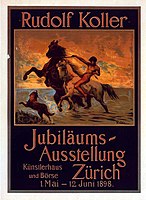 Ausstellungsplakat zur Jubiläumsausstellung im Künstlerhaus, 1898