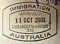 Australia: Entry stamp (no longer issued)