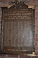 Plaque (2013) memorializing soldiers from Leavenworth County who were killed in action during World War II and Korea.