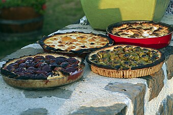 Tartes aux fruits.