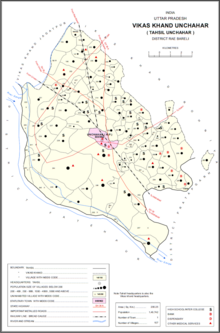 Unchahar block map.png