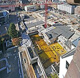 Bauplatz des Dom-Römer-Areals, vom Kaiserdom gesehen (Oktober 2012)