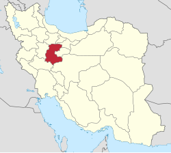 Lage der Provinz Markazi im Iran