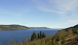 Mjøsa, näkymä Minnesundista pohjoiseen