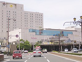 Het stationsgebouw van Ise-Nakagawa