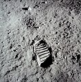 Buzz Aldrin's bootprint on the moon