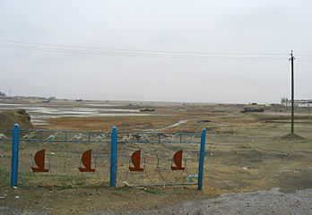 A former harbour in the city of Aral