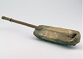 Africa, pre-1953, skin-topped lute, carved wooden bowl