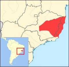 Distribuição do macaco-prego-de-crista no Brasil