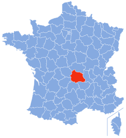 Location of Puy-de-Dôme in France