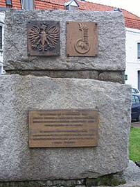 Mémorial à la 1re division blindée polonaise après les combats de 1944-1945.