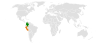 Location map for Colombia and Peru.