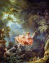 «Husken» eller «De lykkelige farene ved husken»(Les Hasards heureux de l'escarpolette) malt av rokkokokunstneren Jean-Honoré Fragonard 1767–1768