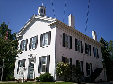 Franklin Township Hall, 2009. The cupola at the top has also been updated since the 2006 picture.