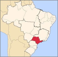 Location o State o São Paulo in Brazil