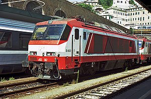 E.402.016 im Bahnhof Genova P Principe, 2002