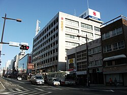 常陽銀行本店と南町一丁目交差点