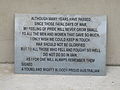 Plaque left by a visitor at the Kanchanaburi War Cemetery