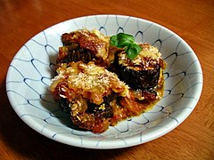 Parmigiana di melanzane (eggplant Parmesan)