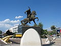 Center of Prishtina/Priština, monument to Skenderbeg