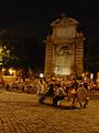 Piazza Trilussa in Trastevere at night