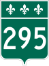 Route 295 marker