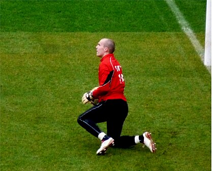 Robert Enke beim Aufwärmen