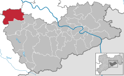 Läget för kommunen Wilsdruff i Landkreis Sächsische Schweiz-Osterzgebirge
