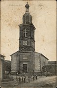 Carte postale ancienne de Paul Testart, montrant l'église.