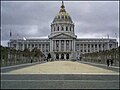 Civic Center Plaza with San Francisco City Hall in the background, April 2009