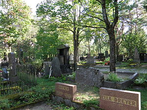 Vue du cimetière juif.