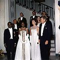 Presiden John F. Kennedy dan Puan Jacqueline Kennedy bersama Presiden Félix Houphouët-Boigny dan Puan Marie-Thérèse Houphouët-Boigny dari Ivory Coast (1962)