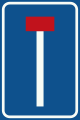 Verkeersbord voor een doodlopende weg