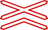 Multi-track level crossing