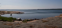 De zee gezien vanaf Eckerö