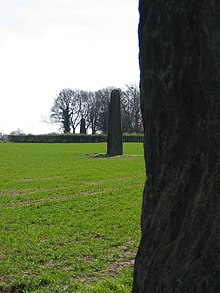 A line of three large standing stones