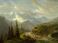 Blick von Mürren gegen die Ebenefluh, Öl auf Leinwand, 1867