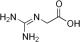 Skeletal formula of a glycocyamine minor tautomer