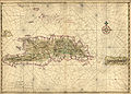 Nautische kaart van Hispaniola en Puerto Rico.