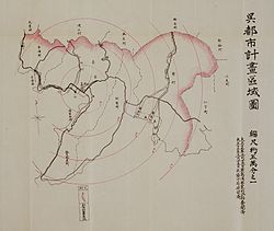 1924年呉市都市計画図