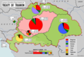 Les conséquences territoriales du Traité de Trianon sur la composition ethnique.