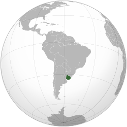 Location of Uruguay