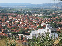 Panoramic view of Leskovac from the Hisar Hills