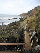 Le sentier littoral près de Toull ar Vag.