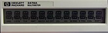 14 segment LCD as used on the Hewlett-Packard HP3478A Multimeter.