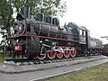 Een oude stoomlocomotief in Asipovitsjy.