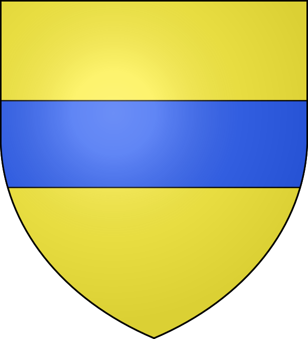 Blason-or-fasce-azur