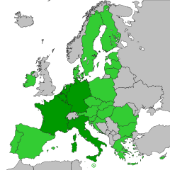 Europeiska atomenergigemenskapens utbredning