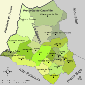 Mapa da comarca.